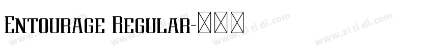 Entourage Regular字体转换
